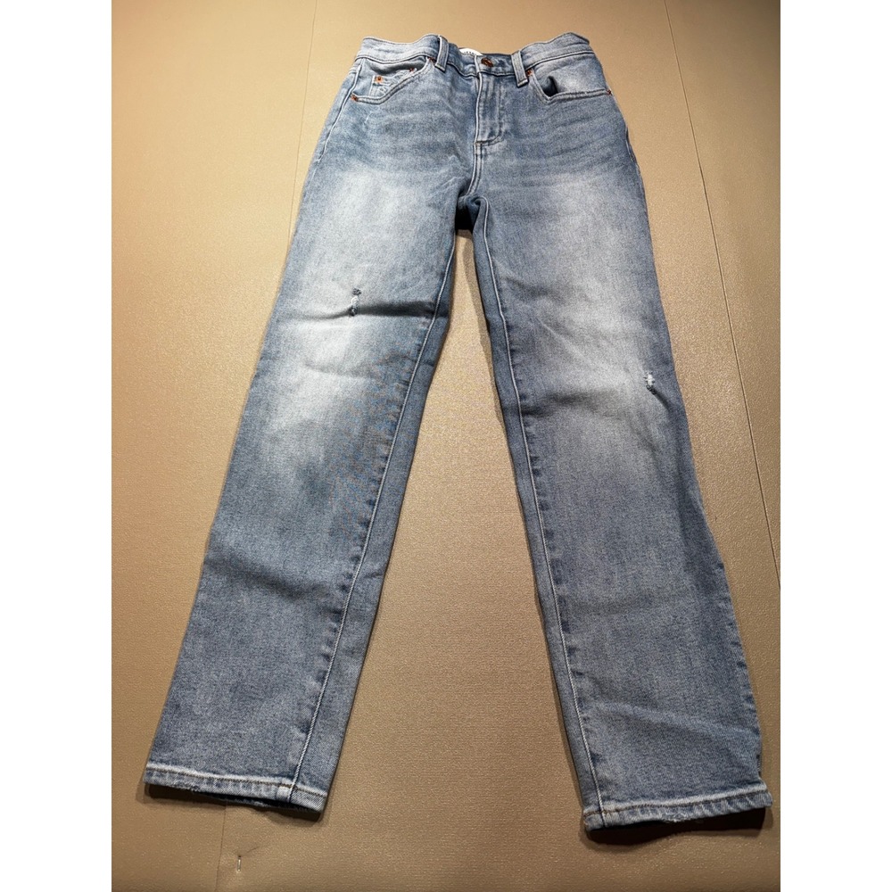 Pistola Women Light Wash Straight Leg Distressed Jeans Size 24 P00016991QL